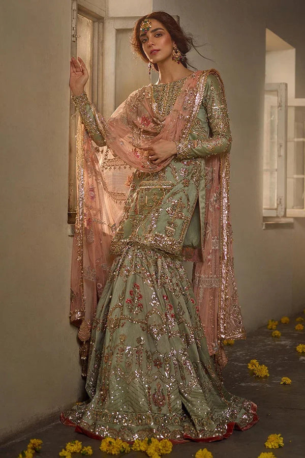 Zamrud By Mohsin Naveed Ranjha Organza Embroidered Unstitched 3 Piece