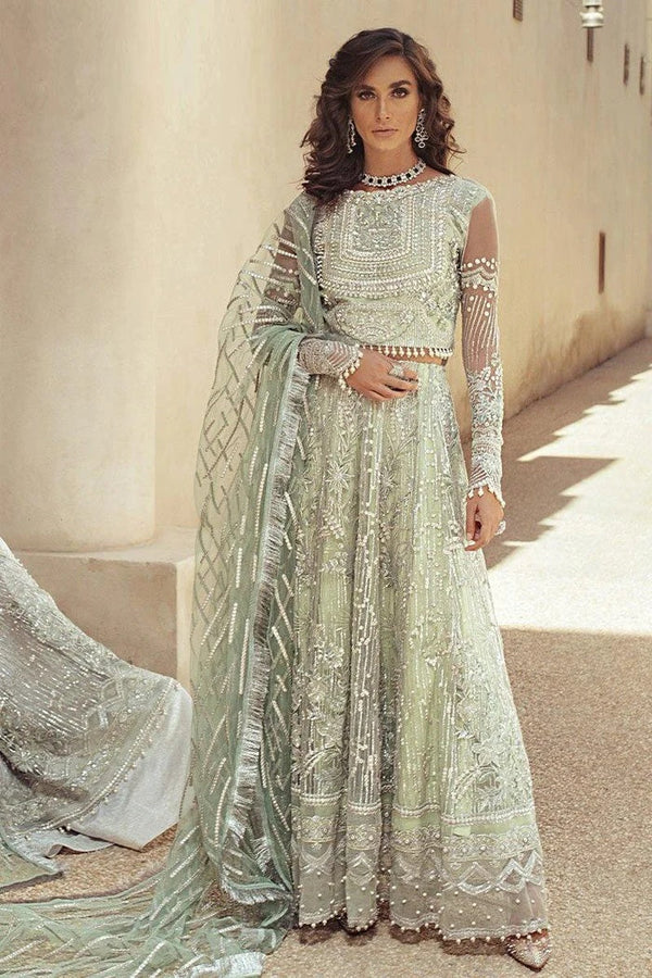 Mushq Luxury Net Embroidered Unstitched 3 Piece Ocean Wave MTL20-6