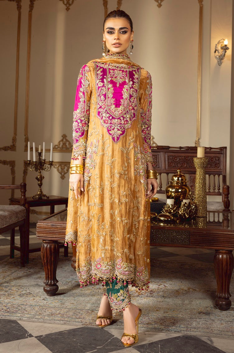 Sara Rohale Asghar Luxury Organza Hand Made 3 Piece Unstitched Sultanique SRA