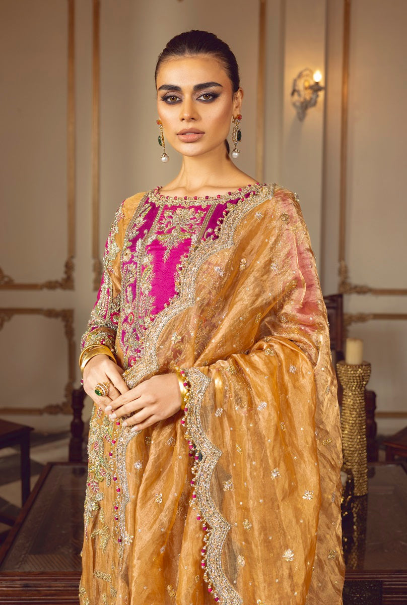 Sara Rohale Asghar Luxury Organza Hand Made 3 Piece Unstitched Sultanique SRA