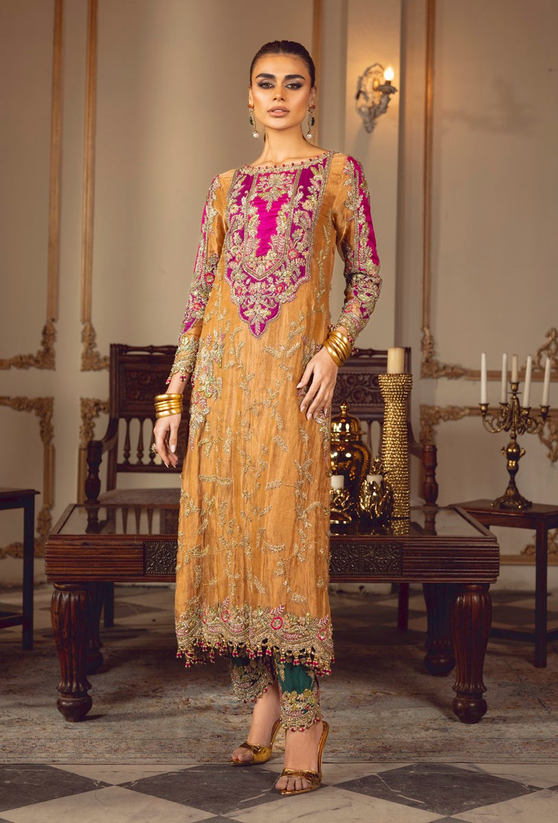 Sara Rohale Asghar Luxury Organza Hand Made 3 Piece Unstitched Sultanique SRA