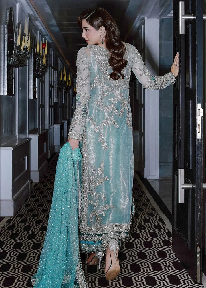 Sara Rohale Asghar Premium Net Embroidered Unstitched 3 Piece Ferozeah - 3 Pieces Net Embroidered - Zainabjees