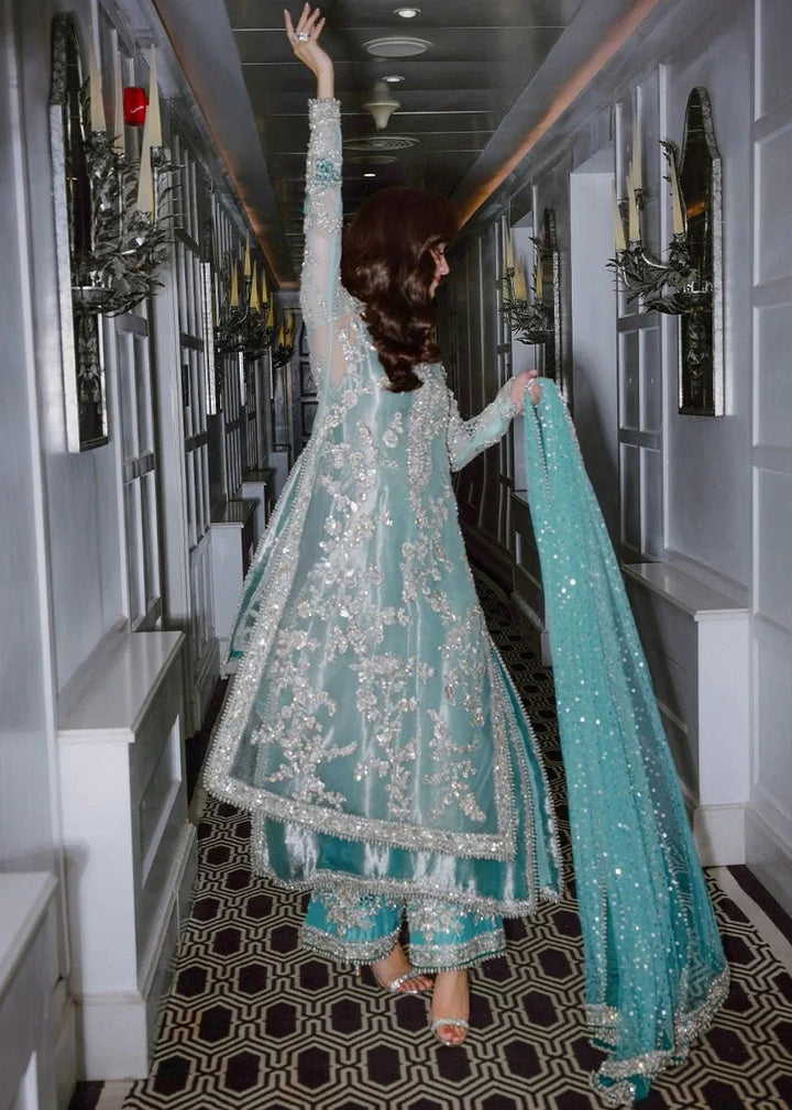 Sara Rohale Asghar Premium Net Embroidered Unstitched 3 Piece Ferozeah - 3 Pieces Net Embroidered - Zainabjees