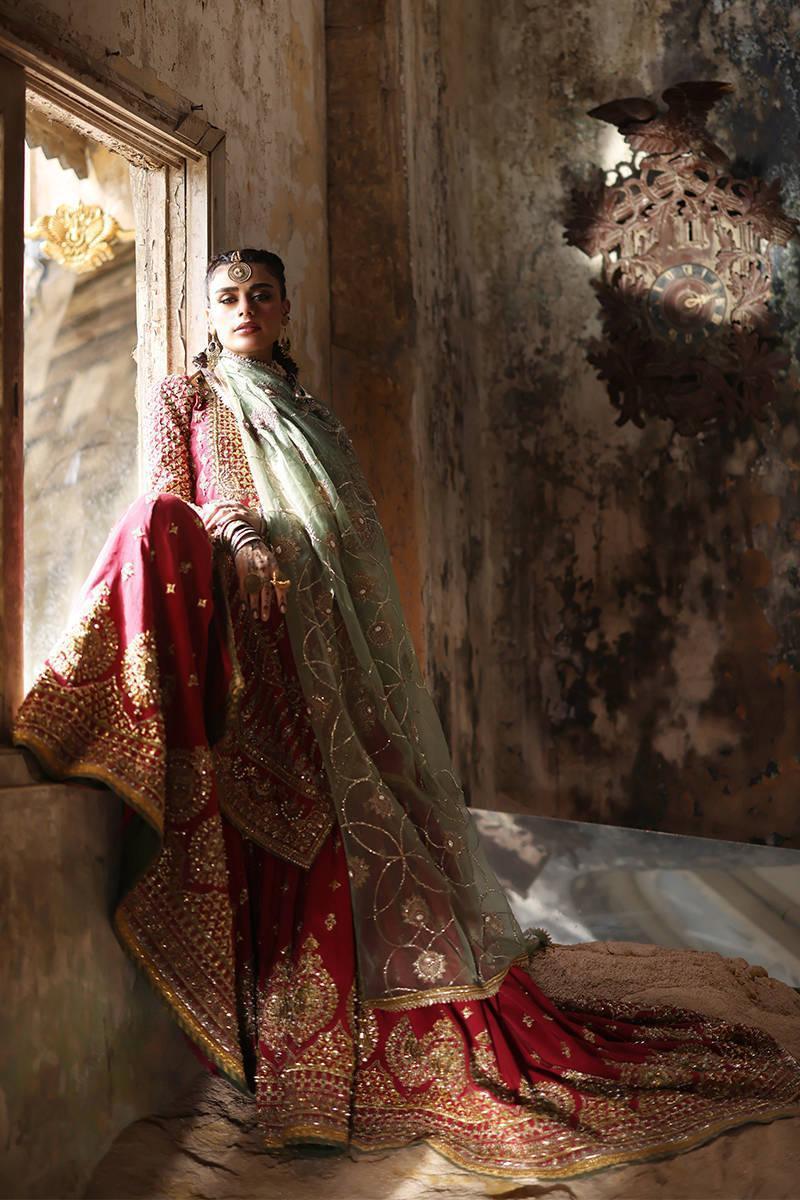 Moshsin Naveed Ranjha Orgnaza Hand Made Unstitched Collection Ruhi Begum - 3 Pieces Organza - Zainabjees