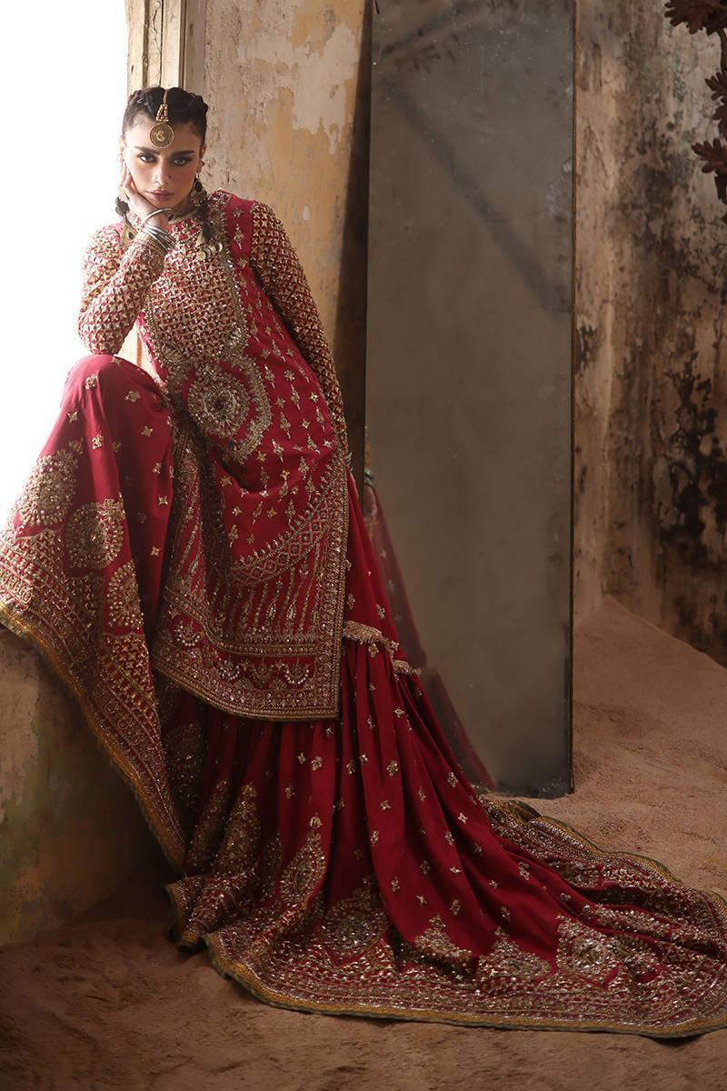 Moshsin Naveed Ranjha Orgnaza Hand Made Unstitched Collection Ruhi Begum - 3 Pieces Organza - Zainabjees