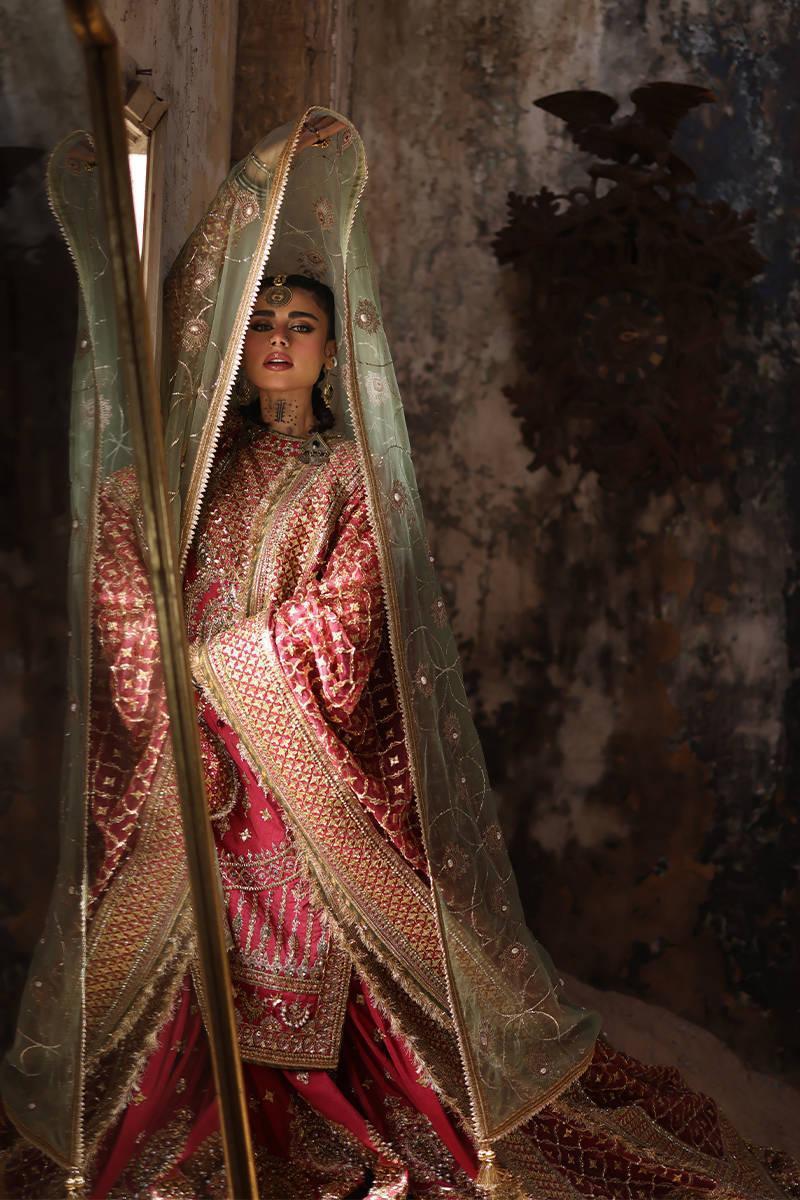 Moshsin Naveed Ranjha Orgnaza Hand Made Unstitched Collection Ruhi Begum - 3 Pieces Organza - Zainabjees