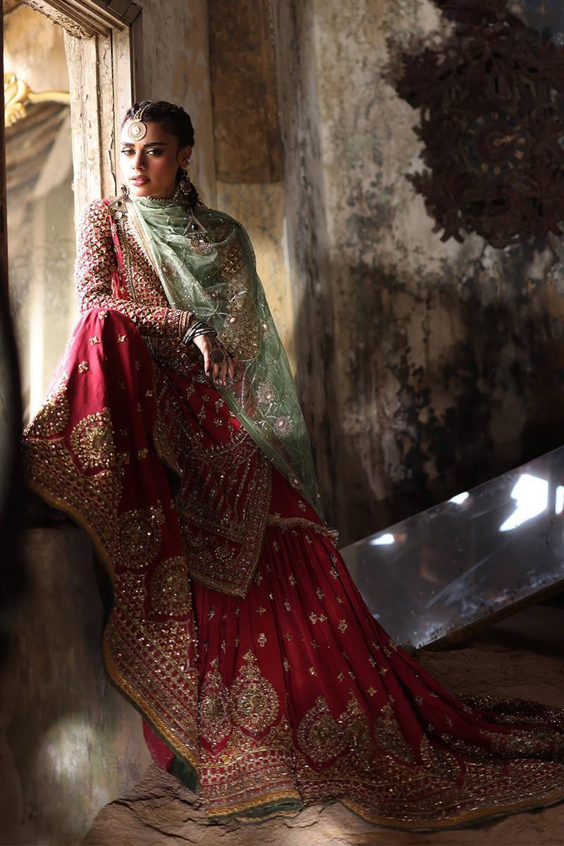 Moshsin Naveed Ranjha Orgnaza Hand Made Unstitched Collection Ruhi Begum - 3 Pieces Organza - Zainabjees