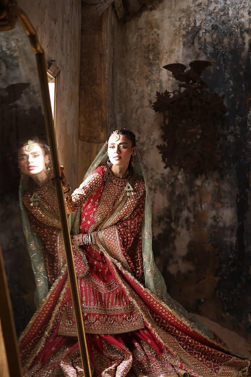 Moshsin Naveed Ranjha Orgnaza Hand Made Unstitched Collection Ruhi Begum - 3 Pieces Organza - Zainabjees