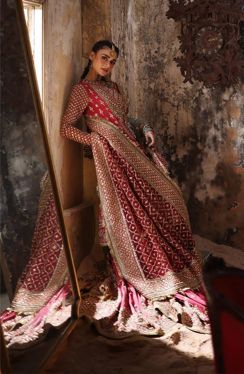 Moshsin Naveed Ranjha Orgnaza Hand Made Unstitched Collection Ruhi Begum - 3 Pieces Organza - Zainabjees