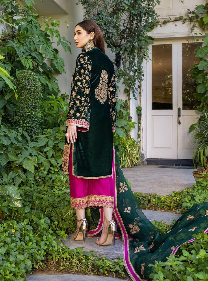 Zainab Chottani Velvet Collection Pareeshay 3 Pieces Unstitched Z - 03 - 3 pieces Velvet - Zainabjees