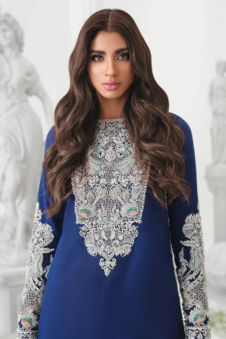 Khaka Hand Embroidered Raw Silk Collection Unstitched Astral - 3 Pieces Raw Silk - Zainabjees