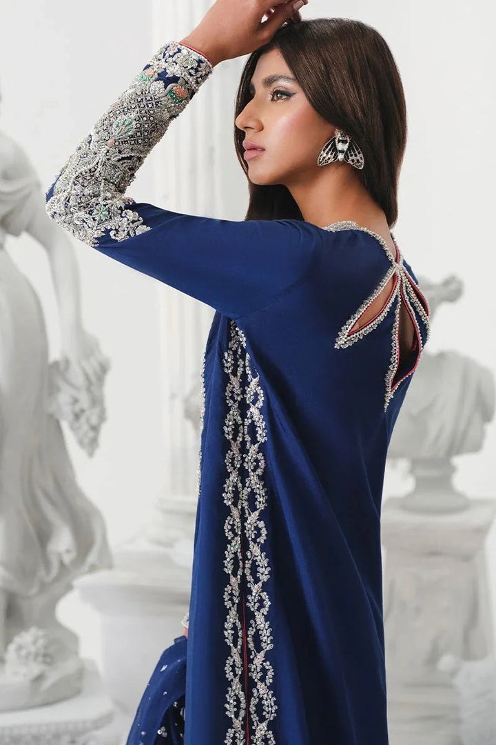 Khaka Hand Embroidered Raw Silk Collection Unstitched Astral - 3 Pieces Raw Silk - Zainabjees