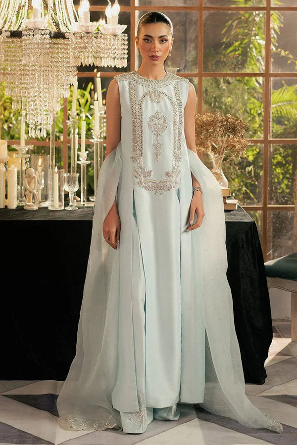 KHAKAA Luxury Raw Silk Hand Embllishment Collection 03 ICELIS Wedding Festive - 3 Pieces Raw Silk - Zainabjees