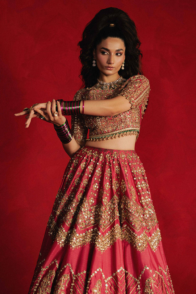 Mohsin Naveed Ranjha Luxury Raw Silk Unstitched 3 Piece - Gul Badan