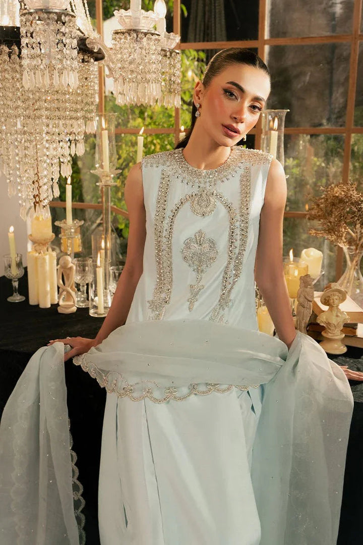 KHAKAA Luxury Raw Silk Hand Embllishment Collection 03 ICELIS Wedding Festive - 3 Pieces Raw Silk - Zainabjees