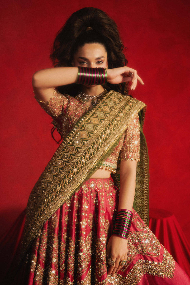 Mohsin Naveed Ranjha Luxury Raw Silk Unstitched 3 Piece - Gul Badan