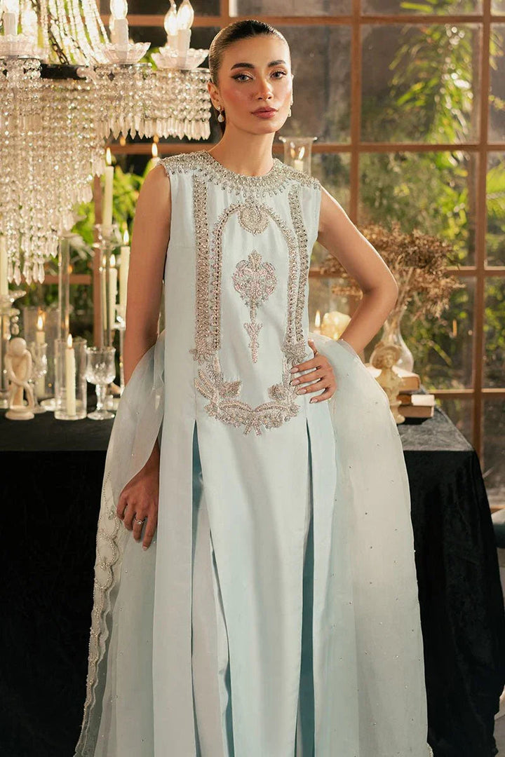 KHAKAA Luxury Raw Silk Hand Embllishment Collection 03 ICELIS Wedding Festive - 3 Pieces Raw Silk - Zainabjees