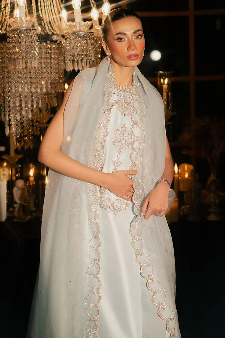 KHAKAA Luxury Raw Silk Hand Embllishment Collection 03 ICELIS Wedding Festive - 3 Pieces Raw Silk - Zainabjees