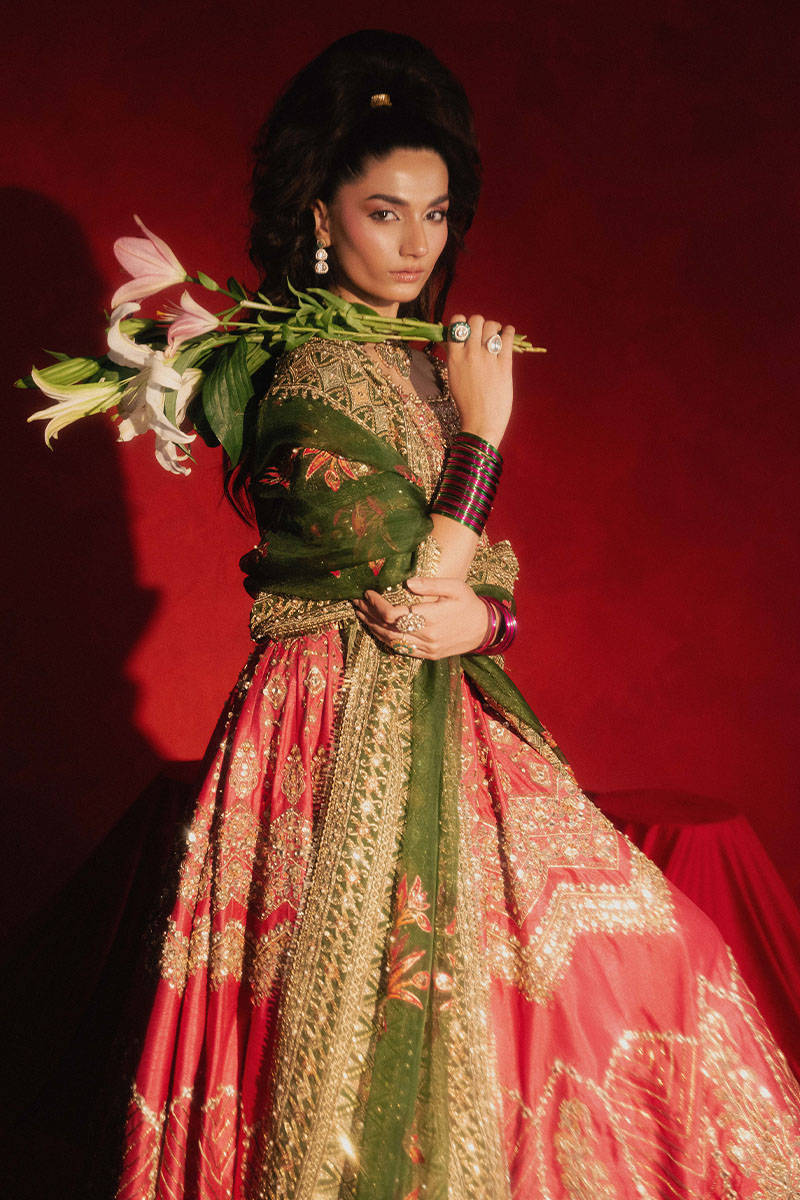 Mohsin Naveed Ranjha Luxury Raw Silk Unstitched 3 Piece - Gul Badan
