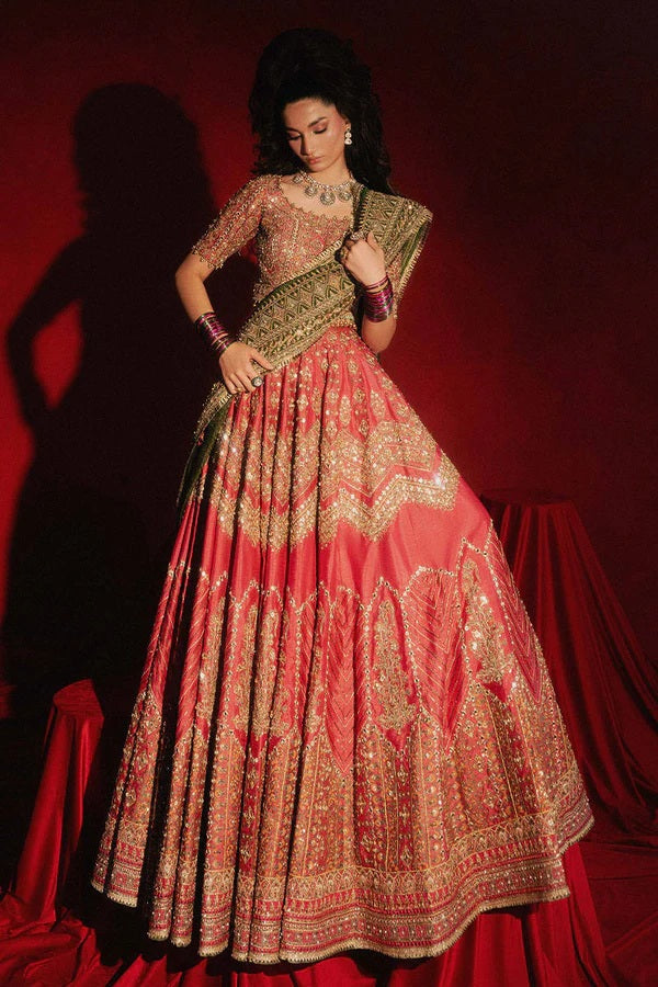 Mohsin Naveed Ranjha Luxury Raw Silk Unstitched 3 Piece - Gul Badan