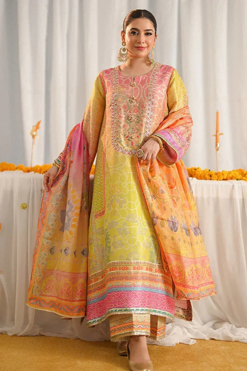Ansab Jahangir Luxury Swiss Lawn Embroidered Unsticthed 3 Piece Miraal