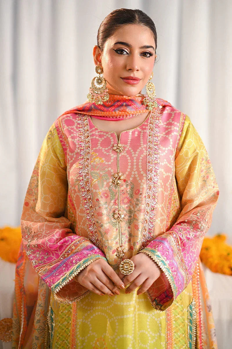 Ansab Jahangir Luxury Swiss Lawn Embroidered Unsticthed 3 Piece Miraal