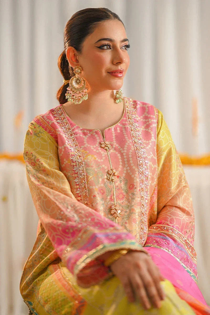 Ansab Jahangir Luxury Swiss Lawn Embroidered Unsticthed 3 Piece Miraal