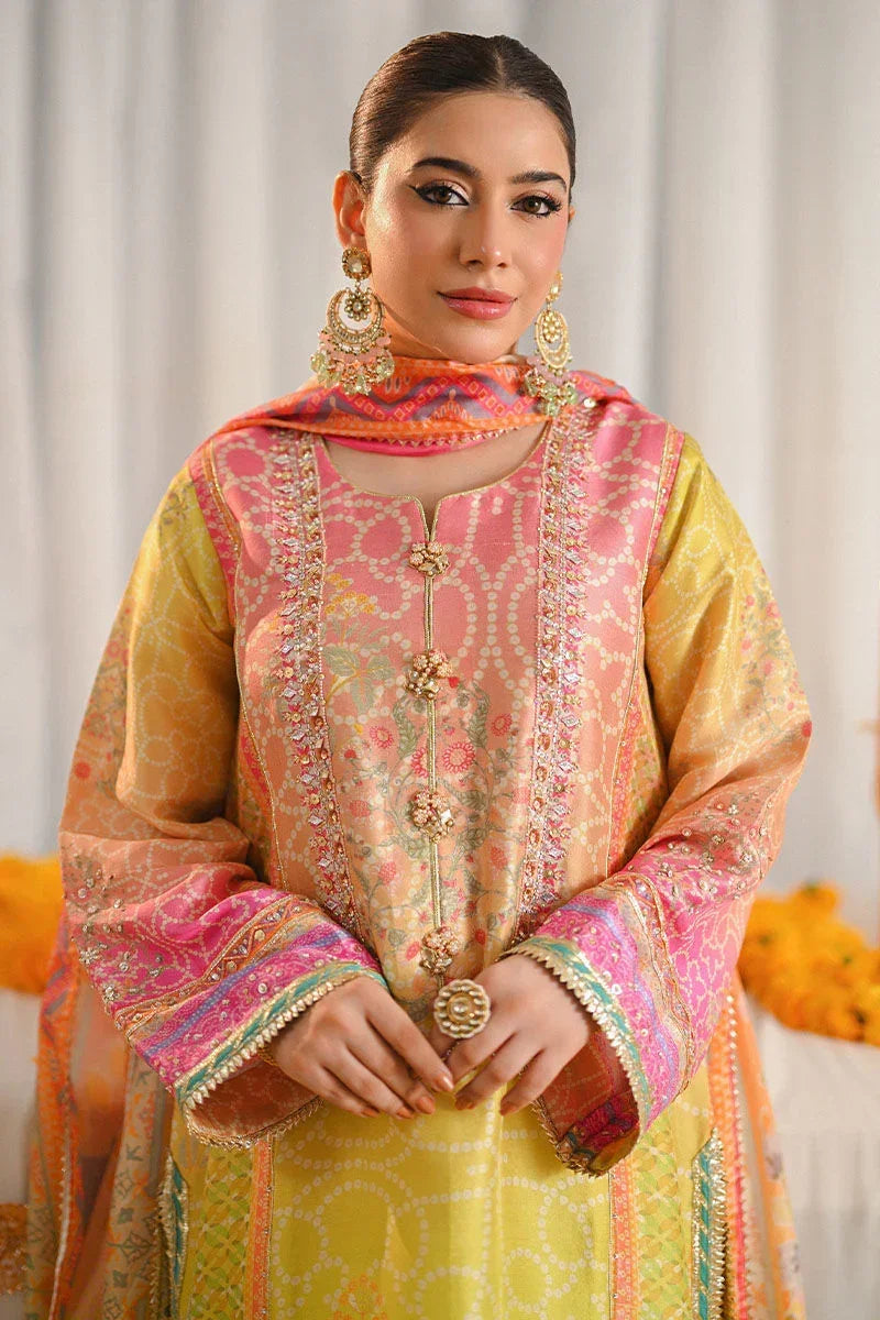 Ansab Jahangir Luxury Swiss Lawn Embroidered Unsticthed 3 Piece Miraal