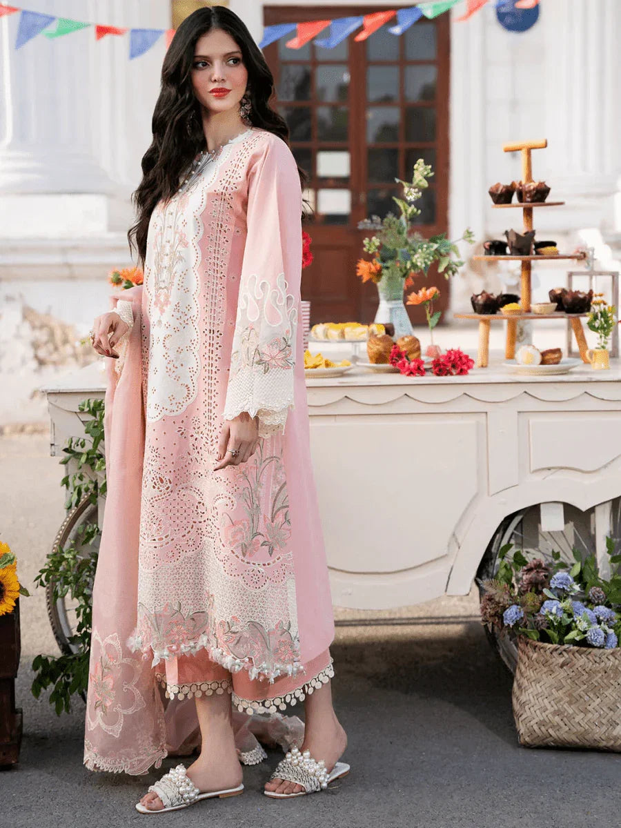 Clara By Bin Ilyas Embroidered Lawn Suit Unstitched 3 Piece 216 A - Summer Collection - 3 Pieces Lawn - Zainabjees