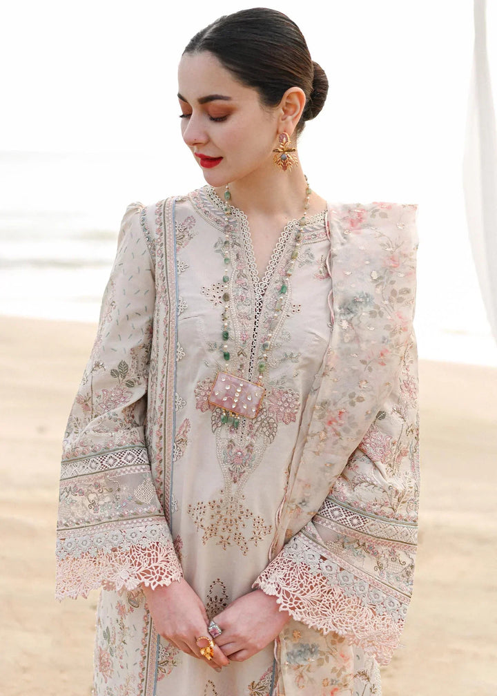 Sahil by Qalamkar Embroidered Lawn Suits Unstitched 3 Piece QLM23S SP - 03 Khansa - Luxury Collection - 3 Pieces Lawn - Zainabjees