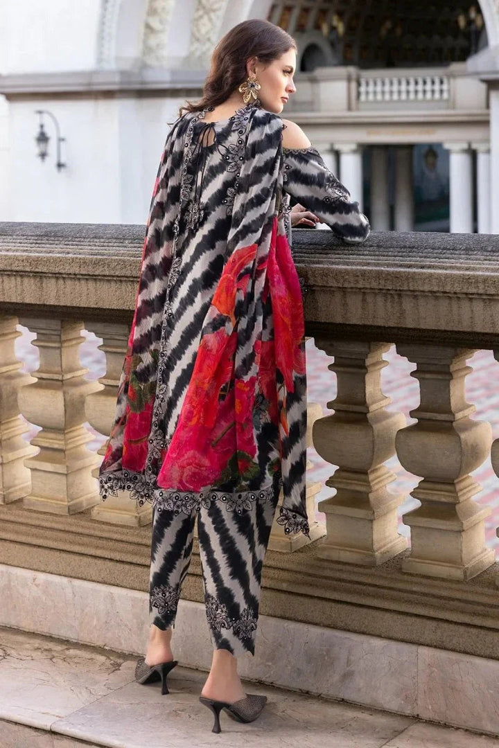 Charizma Luxury Lawn Embroidered 3 Piece Unstitched Aghaz e Nou AG5 - 01 - 3 Pieces Lawn - Zainabjees