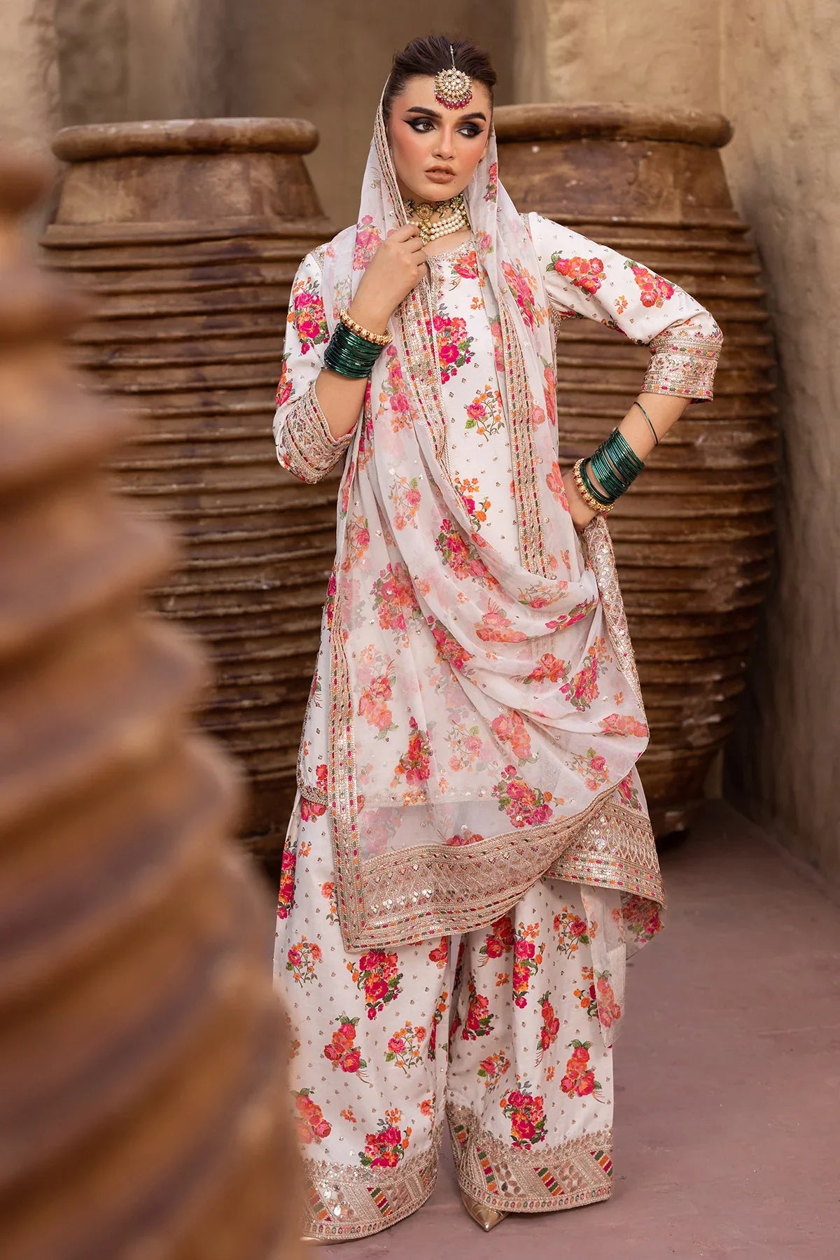 Charizma Crepe Silk Digital Print & Embroidered Collection CMA-5-071