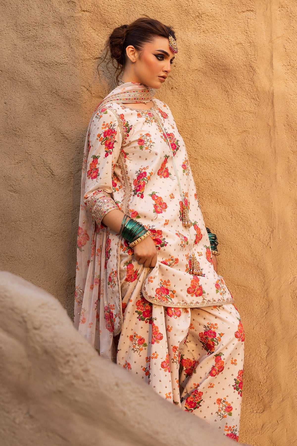 Charizma Crepe Silk Digital Print & Embroidered Collection CMA-5-071