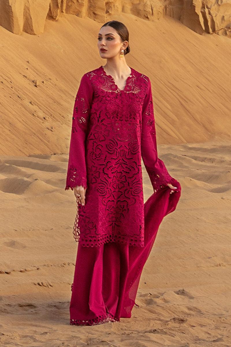 Rang Rasiya Premium Embroidered Lawn 3Pc Unstitched Suit D - 10 RAMEEN - 3 Pieces Lawn - Zainabjees