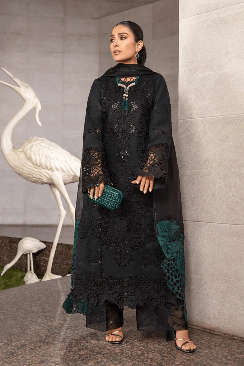 Rang Rasiya Premium Embroidered Lawn 3Pc Unstitched Suit D - 06 ZOYA - 3 Pieces Lawn - Zainabjees