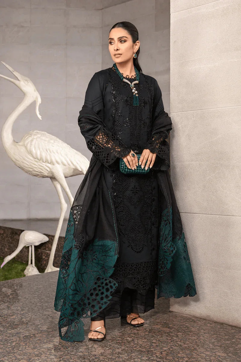 Rang Rasiya Premium Embroidered Lawn 3Pc Unstitched Suit D - 06 ZOYA - 3 Pieces Lawn - Zainabjees