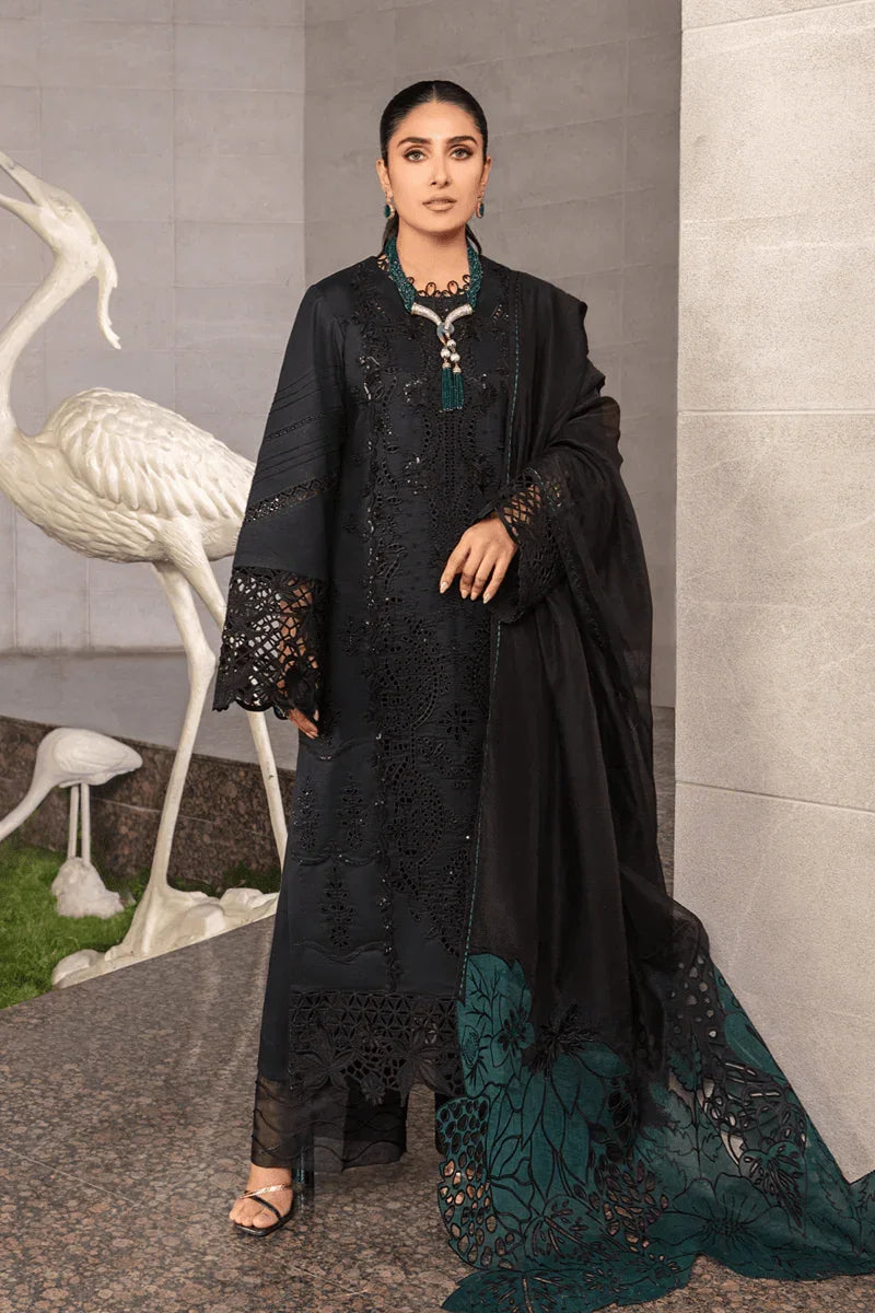 Rang Rasiya Premium Embroidered Lawn 3Pc Unstitched Suit D - 06 ZOYA - 3 Pieces Lawn - Zainabjees