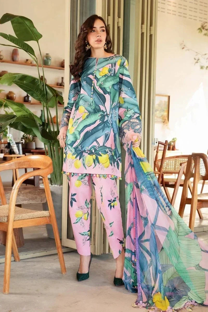 Maria.B Luxury Lawn Embroidered Unstitched 3 Piece MPT - 2503 - B - 3 Pieces Lawn - Zainabjees