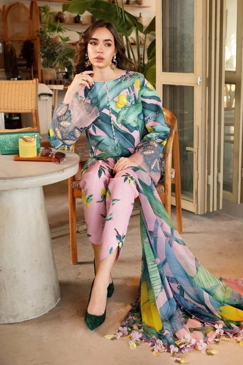 Maria.B Luxury Lawn Embroidered Unstitched 3 Piece MPT - 2503 - B - 3 Pieces Lawn - Zainabjees