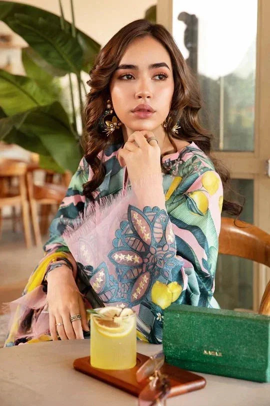 Maria.B Luxury Lawn Embroidered Unstitched 3 Piece MPT - 2503 - B - 3 Pieces Lawn - Zainabjees
