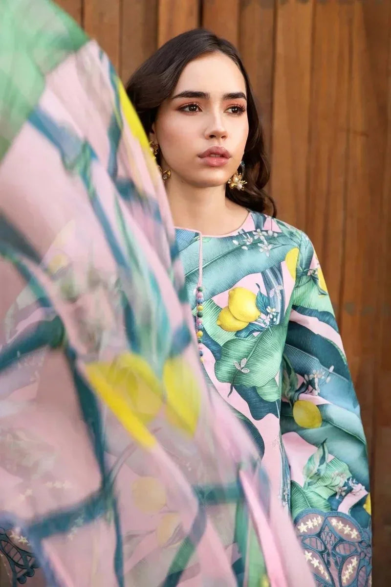 Maria.B Luxury Lawn Embroidered Unstitched 3 Piece MPT - 2503 - B - 3 Pieces Lawn - Zainabjees