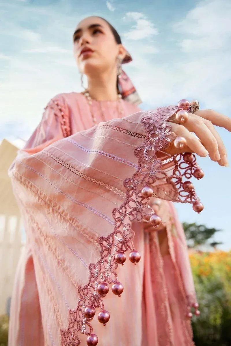 Maria.B Luxury Lawn Embroidered Unstitched 3 Piece MPT - 2506 - A - 3 Pieces Lawn - Zainabjees