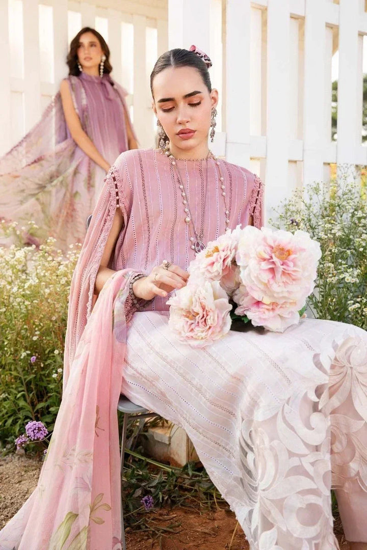 Maria.B Luxury Lawn Embroidered Unstitched 3 Piece MPT - 2506 - A - 3 Pieces Lawn - Zainabjees