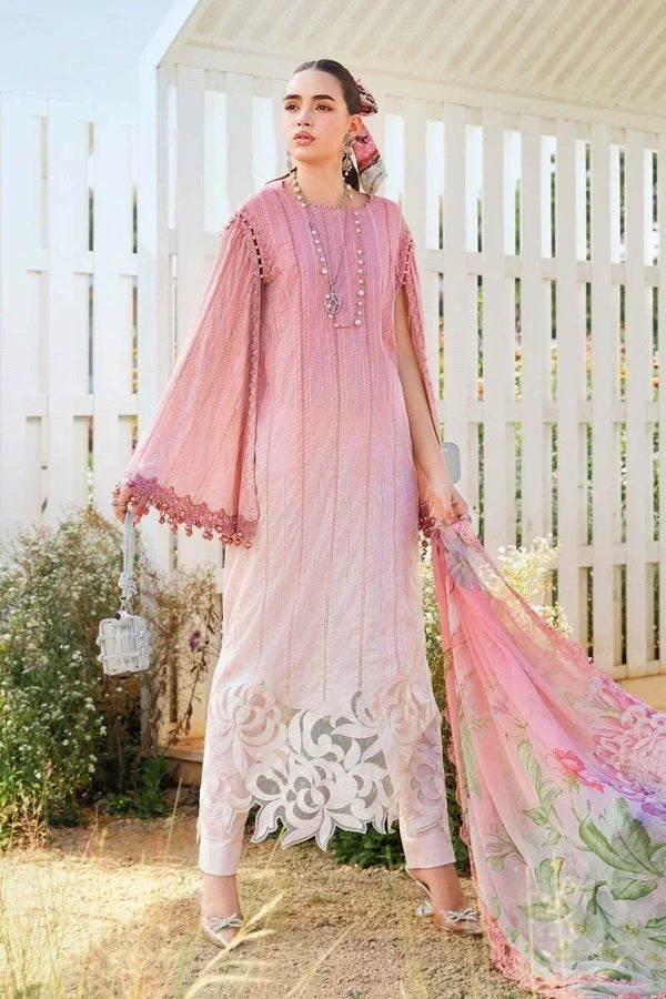 Maria.B Luxury Lawn Embroidered Unstitched 3 Piece MPT - 2506 - A - 3 Pieces Lawn - Zainabjees