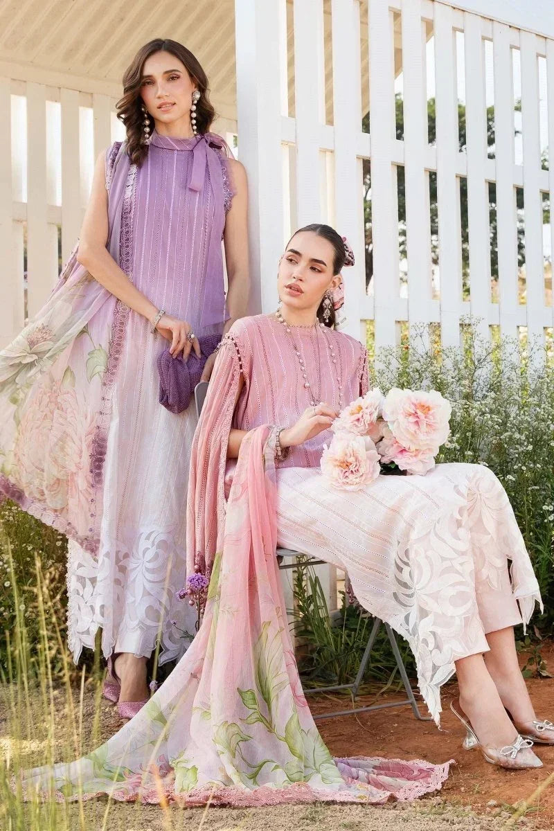 Maria.B Luxury Lawn Embroidered Unstitched 3 Piece MPT - 2506 - A - 3 Pieces Lawn - Zainabjees