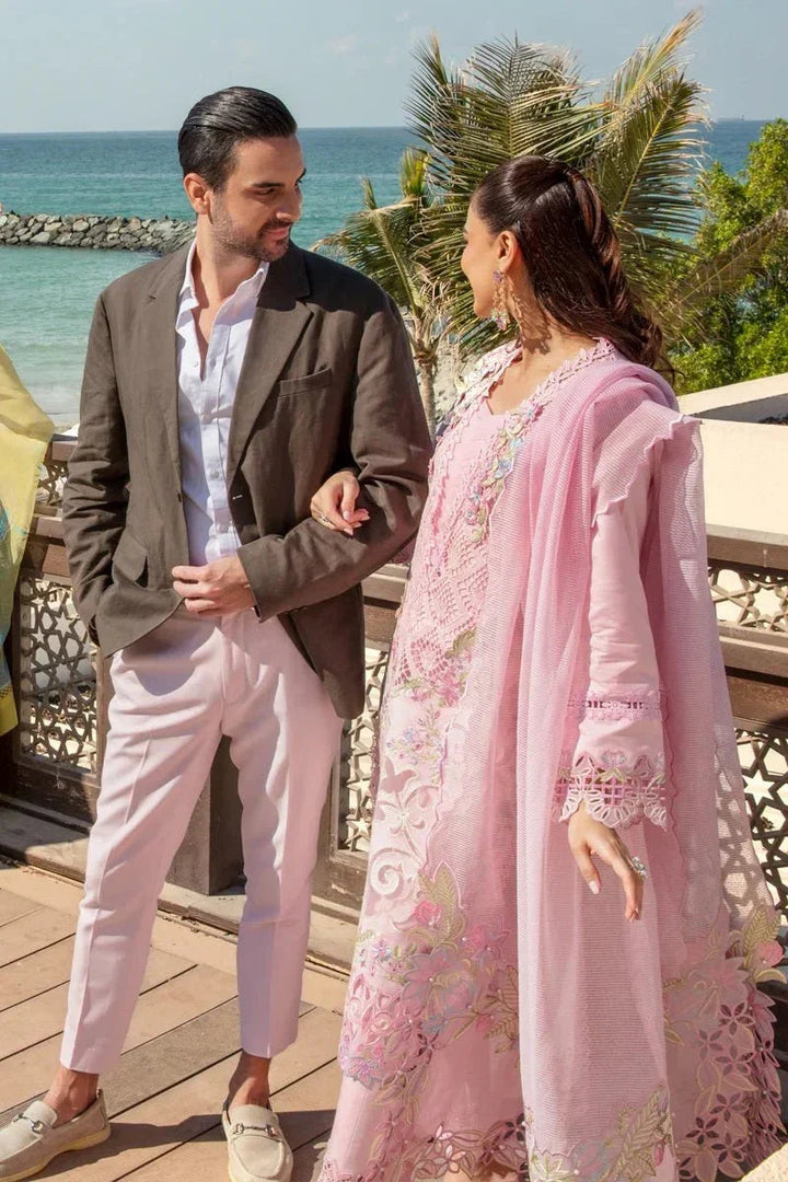 Rang Rasiya Elegant Lawn Embroidered 3 Piece Unstitched Suit Natalia - 3 Pieces Lawn - Zainabjees