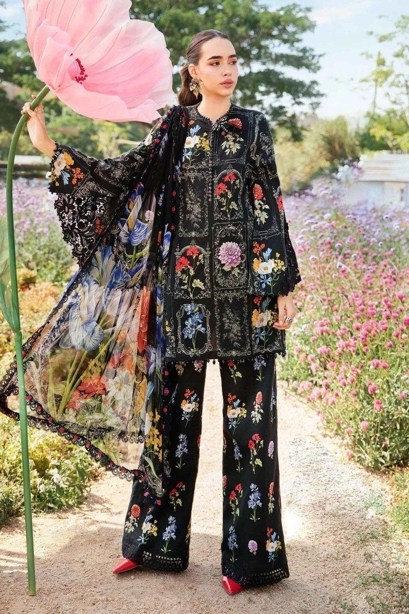 Maria.B Luxury Eid Lawn Embroidered Unstitched 3 Piece MPT - 2511 - B - 3 Pieces Lawn - Zainabjees