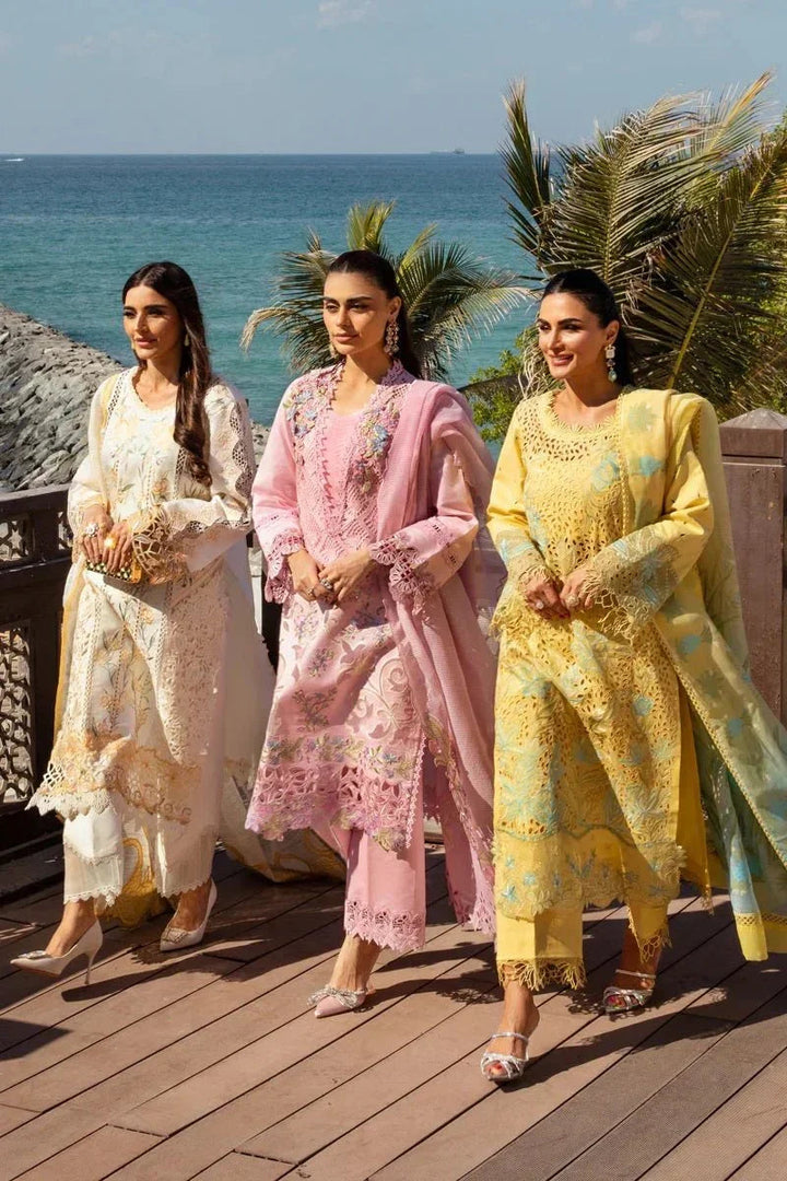 Rang Rasiya Elegant Lawn Embroidered 3 Piece Unstitched Suit Natalia - 3 Pieces Lawn - Zainabjees