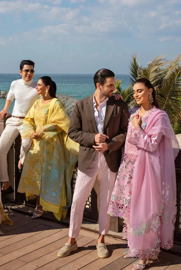 Rang Rasiya Elegant Lawn Embroidered 3 Piece Unstitched Suit Natalia - 3 Pieces Lawn - Zainabjees