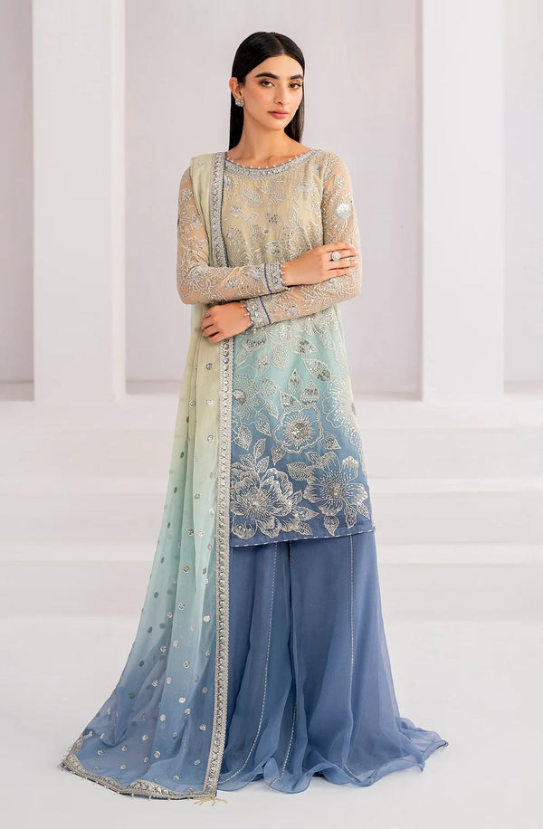 Jazmin Luxury Chiffon Embroidered 3 Piece Unstitched - UC-3052